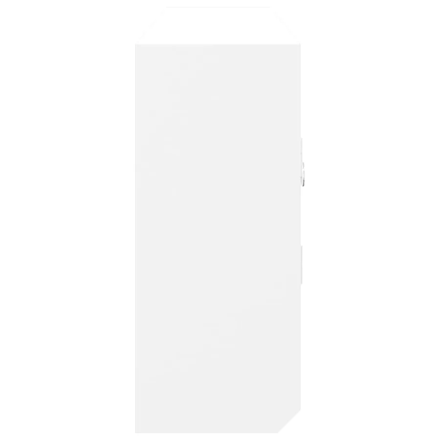 Armoire à clés Blanc 40x8,5x20 cm Bois d'ingénierie et acier - 7