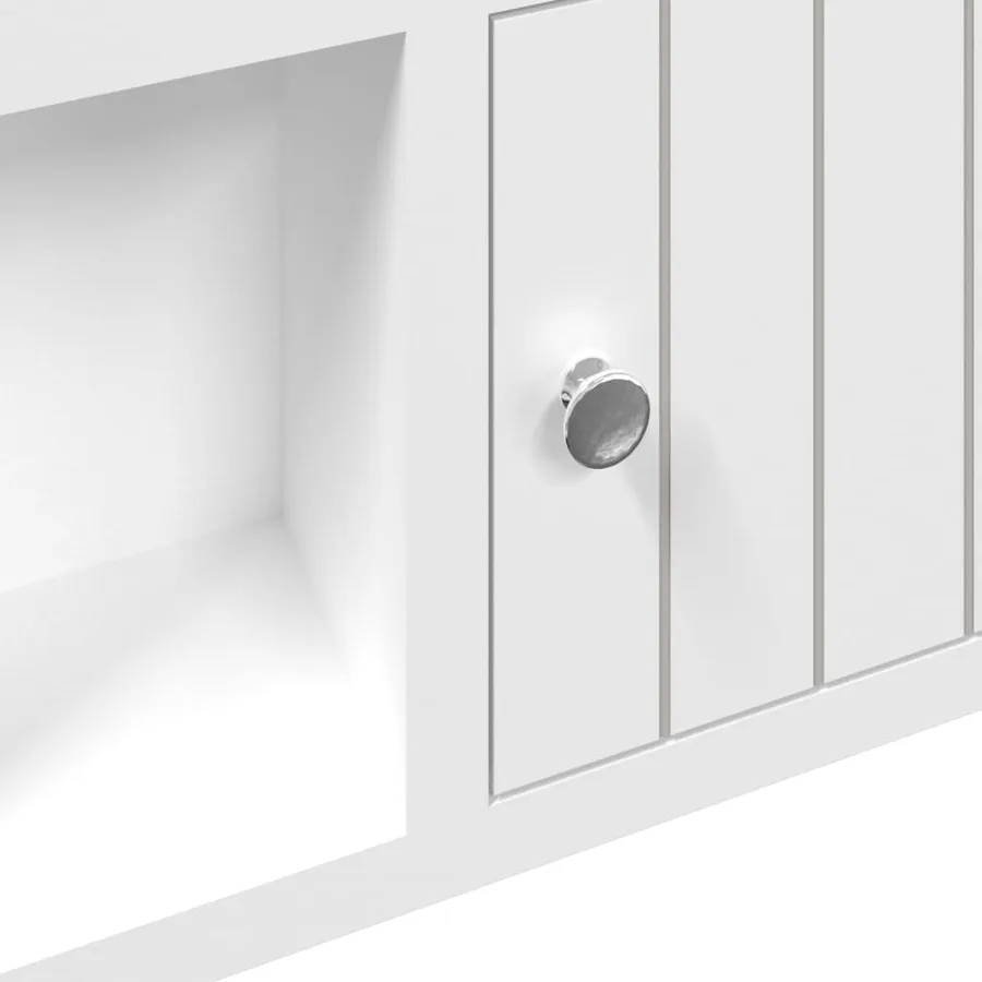 Armoire à clés Blanc 40x8,5x20 cm Bois d'ingénierie et acier - 9