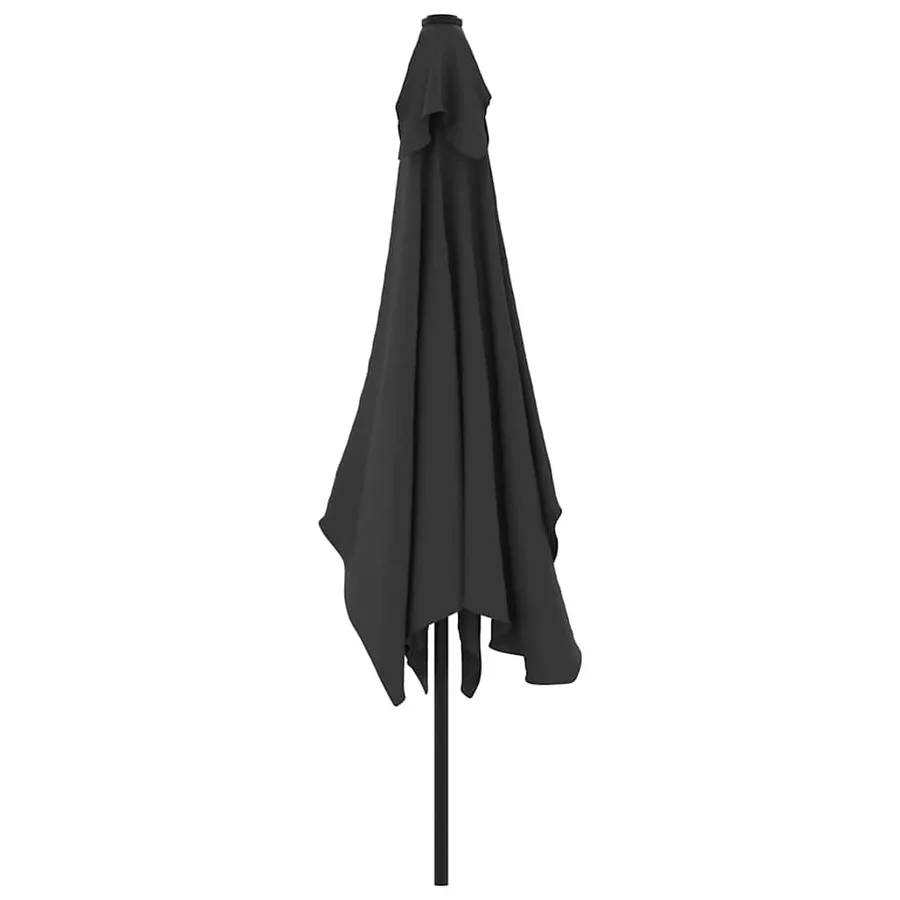 Parasol d'extérieur avec mât en métal 300x200 cm anthracite - 4
