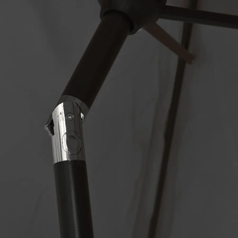 Parasol d'extérieur avec mât en métal 300x200 cm anthracite - 6