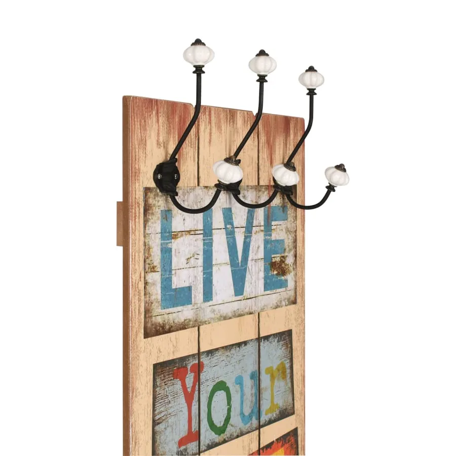 Porte-manteau mural avec 6 crochets 120 x 40 cm LIVE LIFE - 3