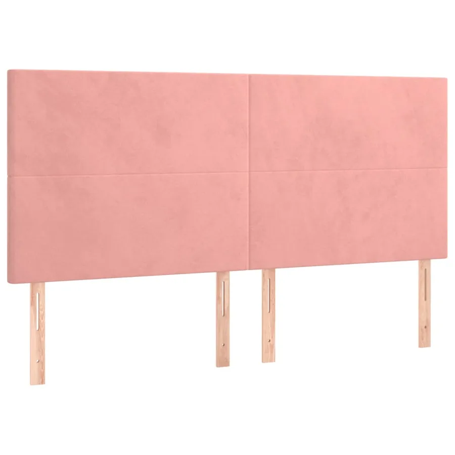 Tête de lit Rose 160x5x118/128 cm Velours - 2