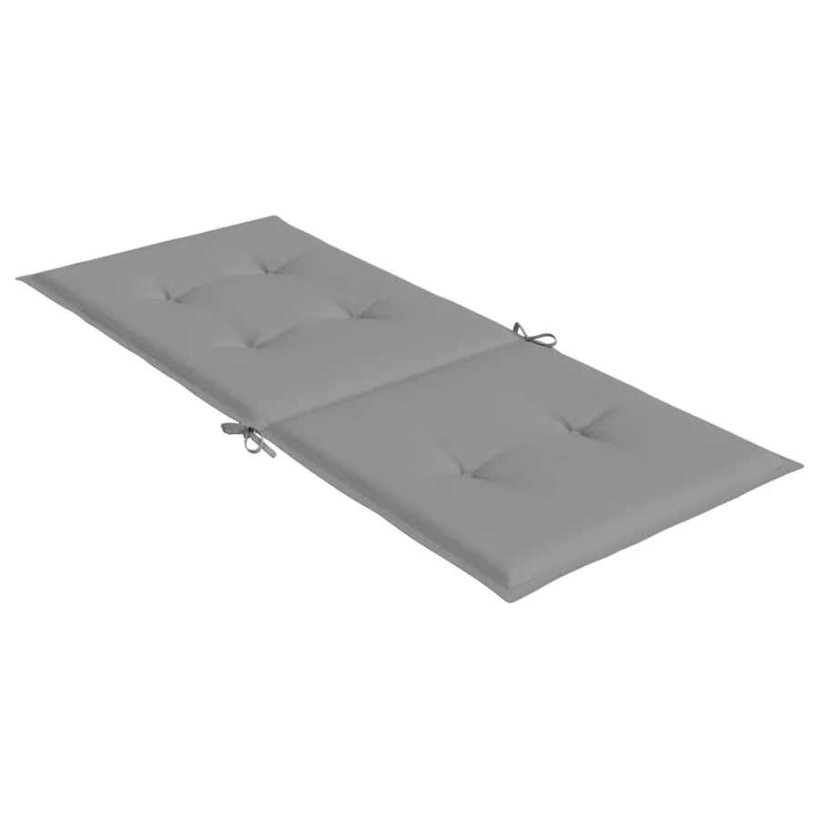 Coussins de chaise de jardin à dossier haut lot de 6 gris tissu - 6
