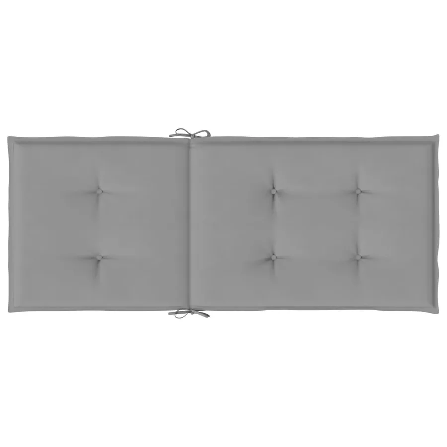 Coussins de chaise de jardin à dossier haut lot de 6 gris tissu - 7