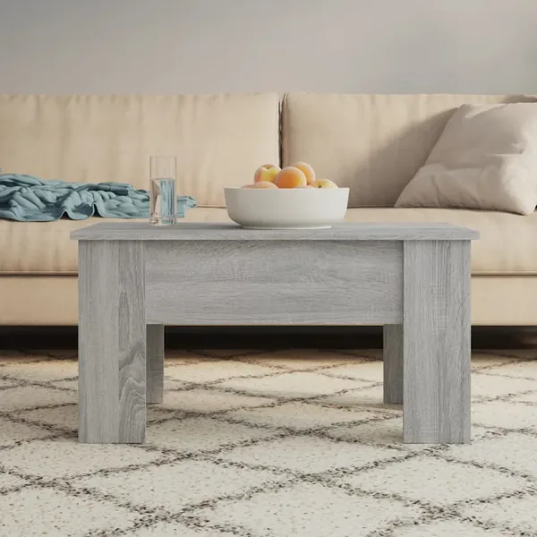 Table basse Sonoma gris 79x49x41 cm Bois d'ingénierie