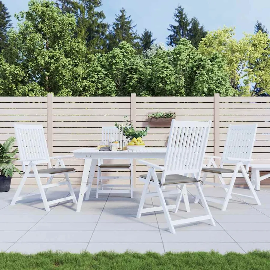 Coussins de chaise de jardin lot de 4 gris 40x40x4 cm