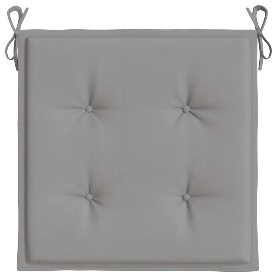 Coussins de chaise de jardin lot de 4 gris 40x40x4 cm - 6