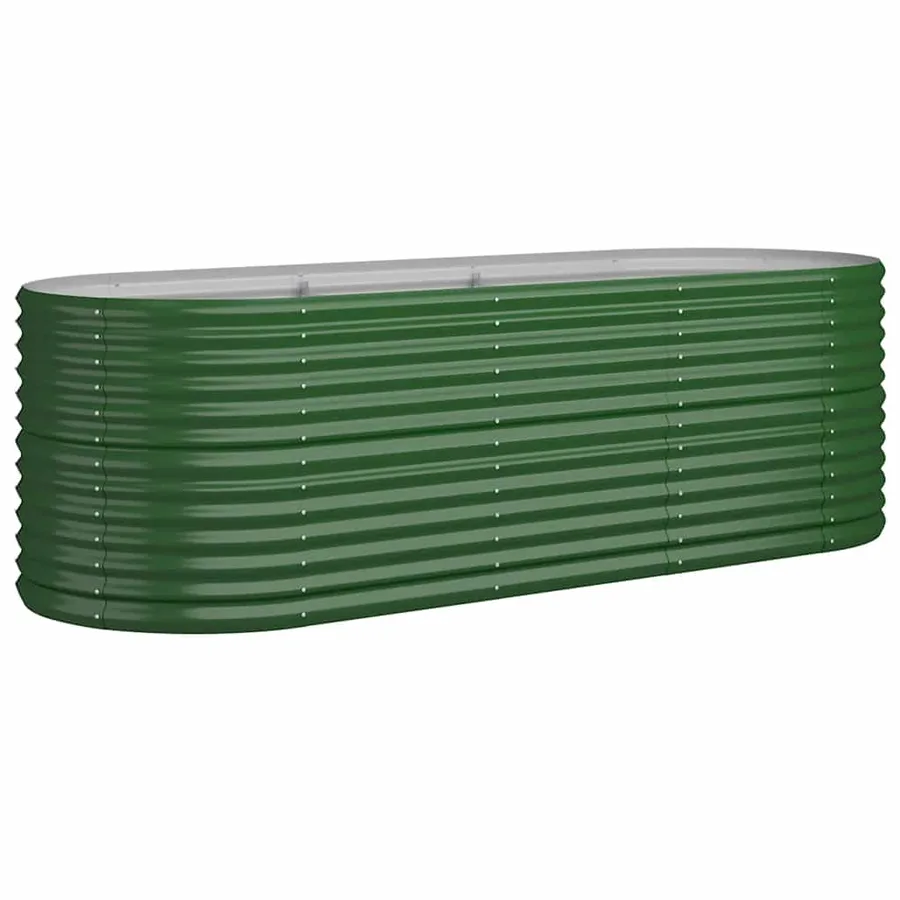 Lit surélevé de jardin Acier galvanisé 224x80x68 cm Vert - 2