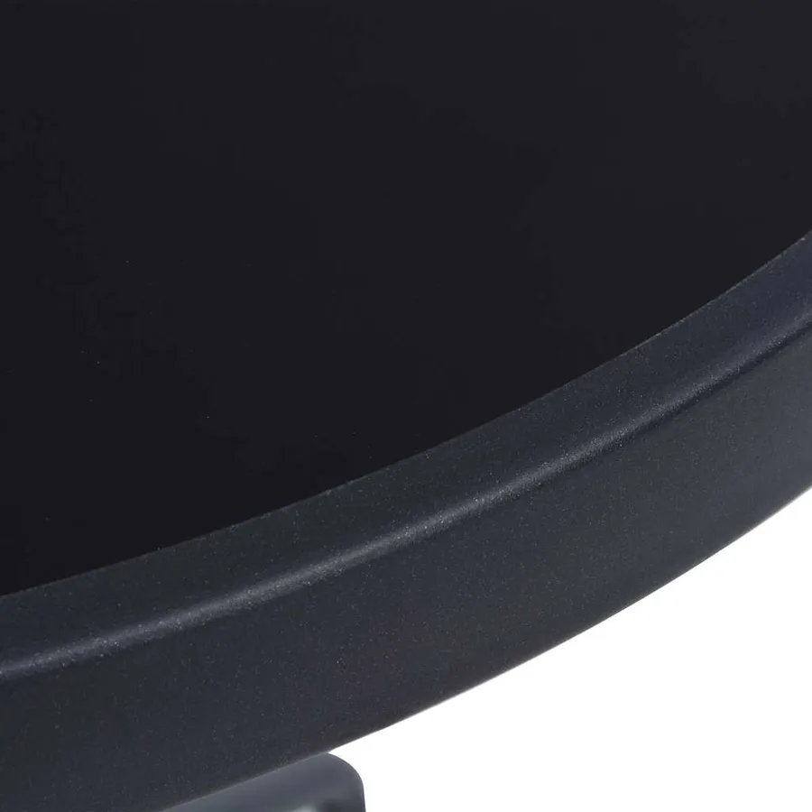 Table de jardin Noir 60 cm Acier et verre - 3