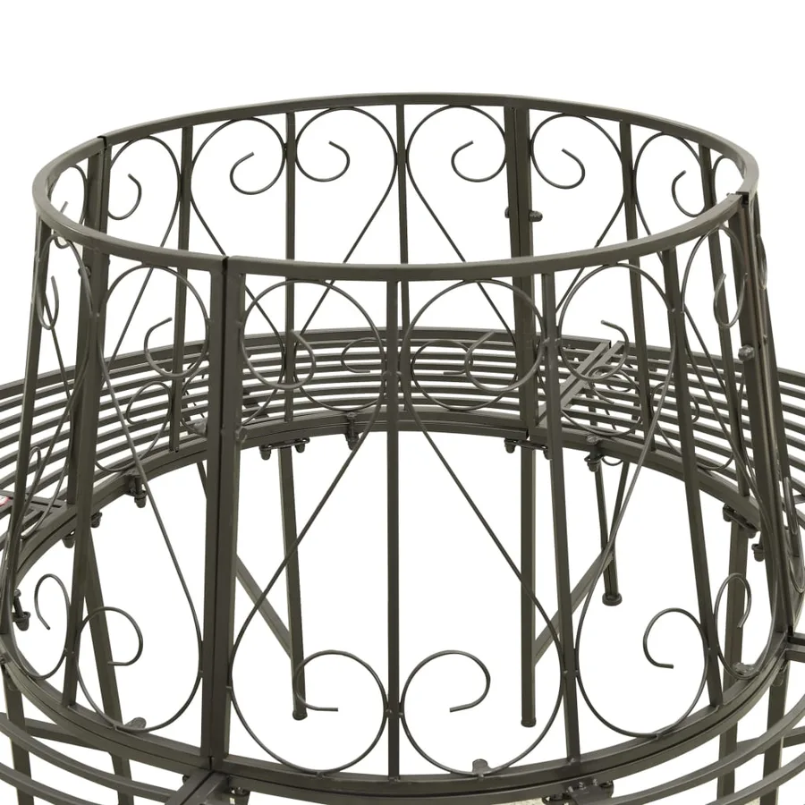 Banc circulaire de jardin 160 cm Acier - 5