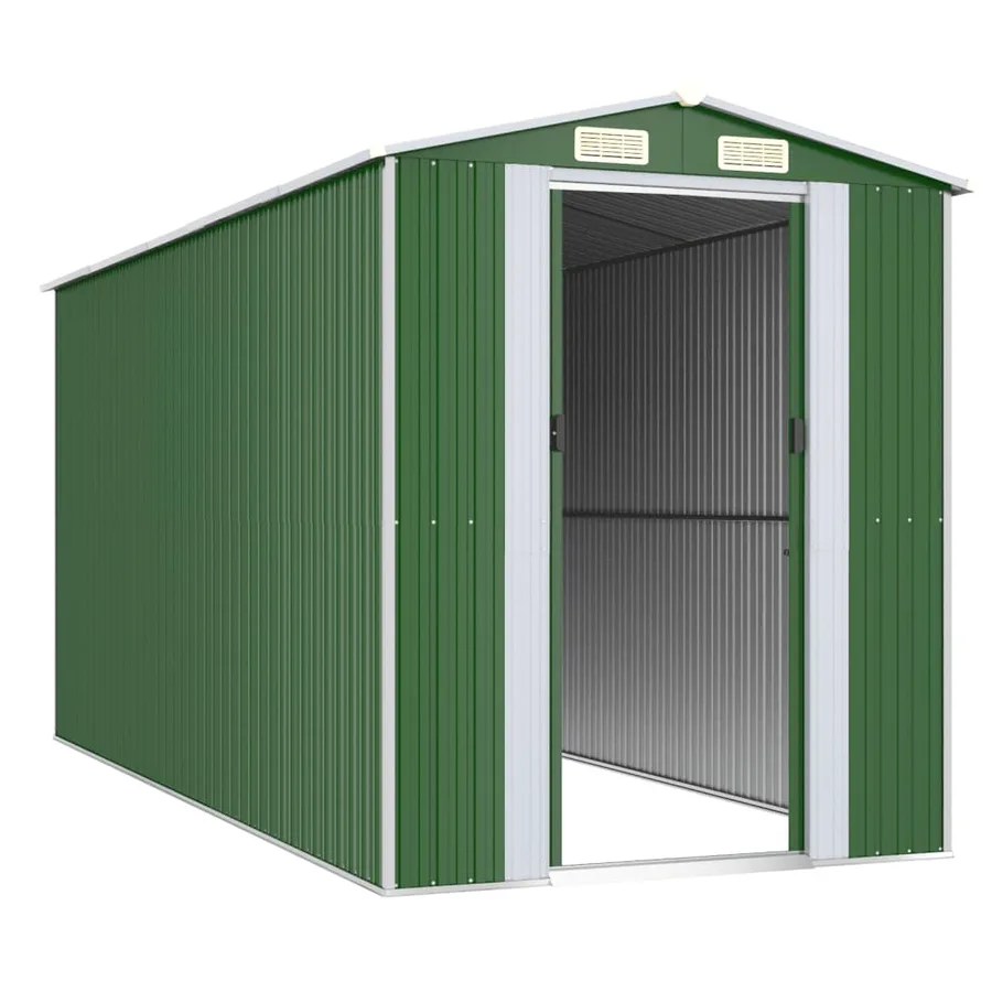 Abri de jardin Vert 192x440x223 cm Métal galvanisé - 3