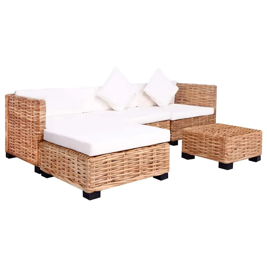 Ensemble de canapés 14 pcs Rotin naturel