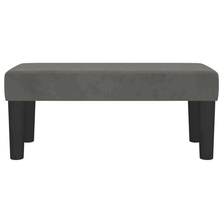 Banc Gris foncé 70x30x30 cm Velours - 3