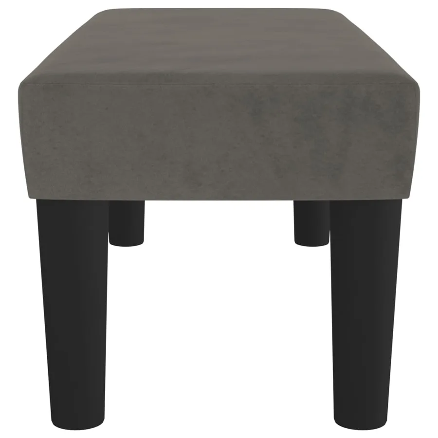 Banc Gris foncé 70x30x30 cm Velours - 4