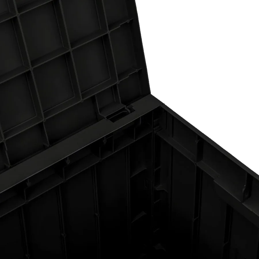 Boîte de stockage de jardin noir 55,5x43x53 cm polypropylène - 8