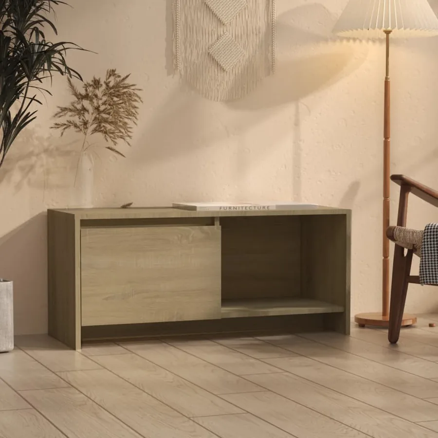 Meuble TV Chêne sonoma 90x35x40 cm Bois d'ingénierie