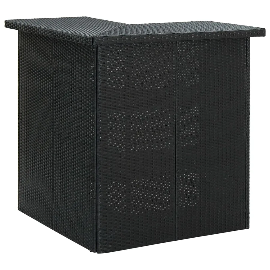Ensemble de bar de jardin 8 pcs et coussins Résine tressée Noir - 2