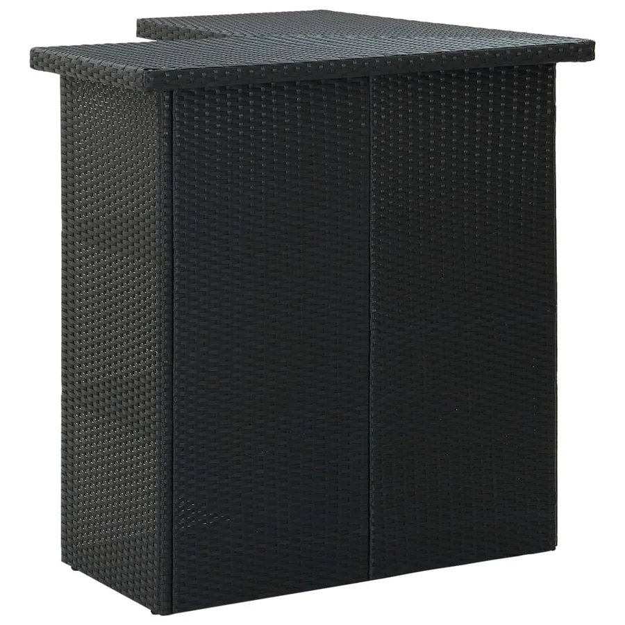 Ensemble de bar de jardin 8 pcs et coussins Résine tressée Noir - 4
