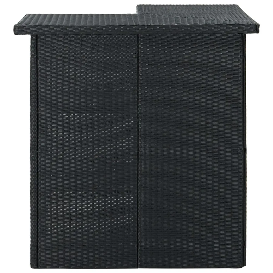 Ensemble de bar de jardin 8 pcs et coussins Résine tressée Noir - 5