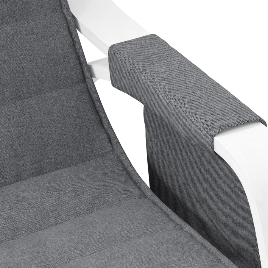 Chaise à bascule Gris foncé Tissu - 6