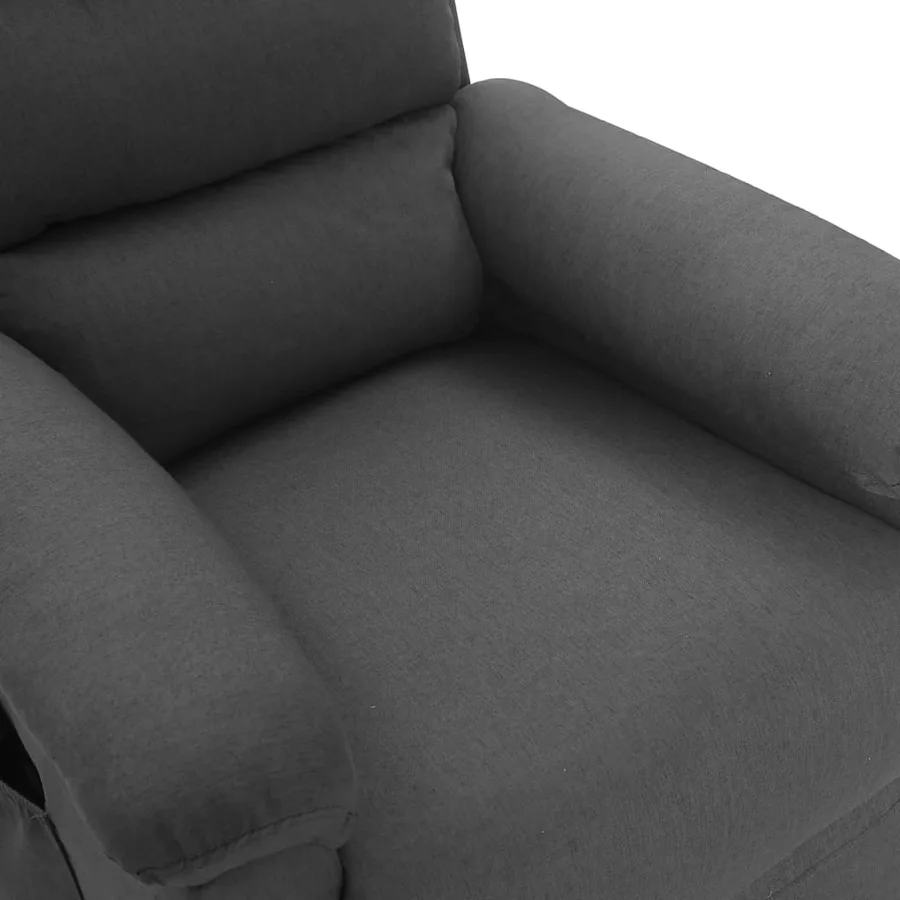 Fauteuil de massage Gris foncé Tissu - 9