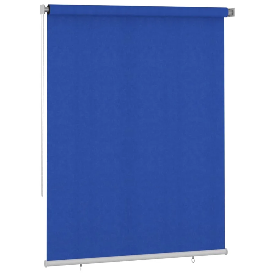 Store roulant d'extérieur 185 (l) x 230 (H) cm bleu HDPE - 2