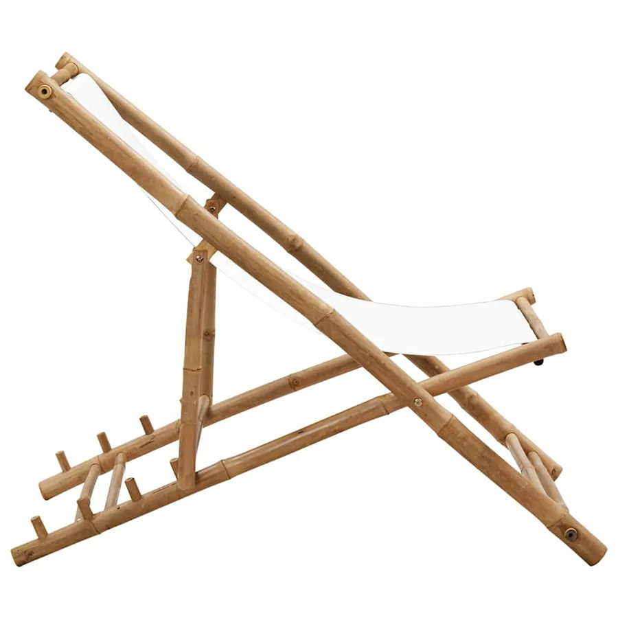 Chaise de terrasse Bambou et toile - 3