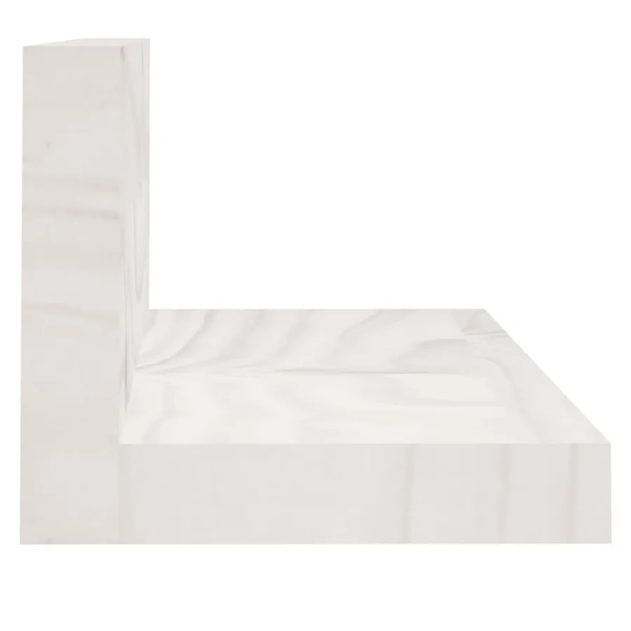 Étagères murales 2 pcs Blanc 50x11x9 cm Bois de pin massif - 4