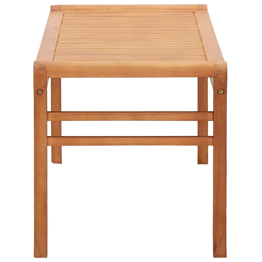 Banc de jardin 2 places 120 cm Bois d'eucalyptus solide - 3