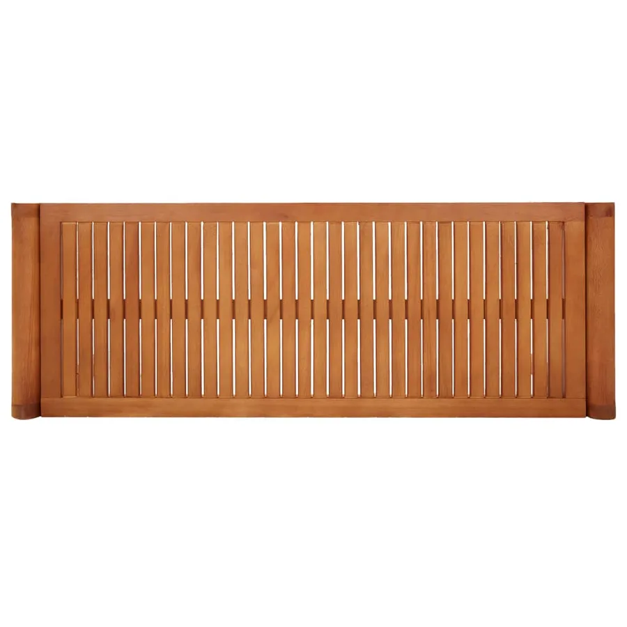 Banc de jardin 2 places 120 cm Bois d'eucalyptus solide - 4