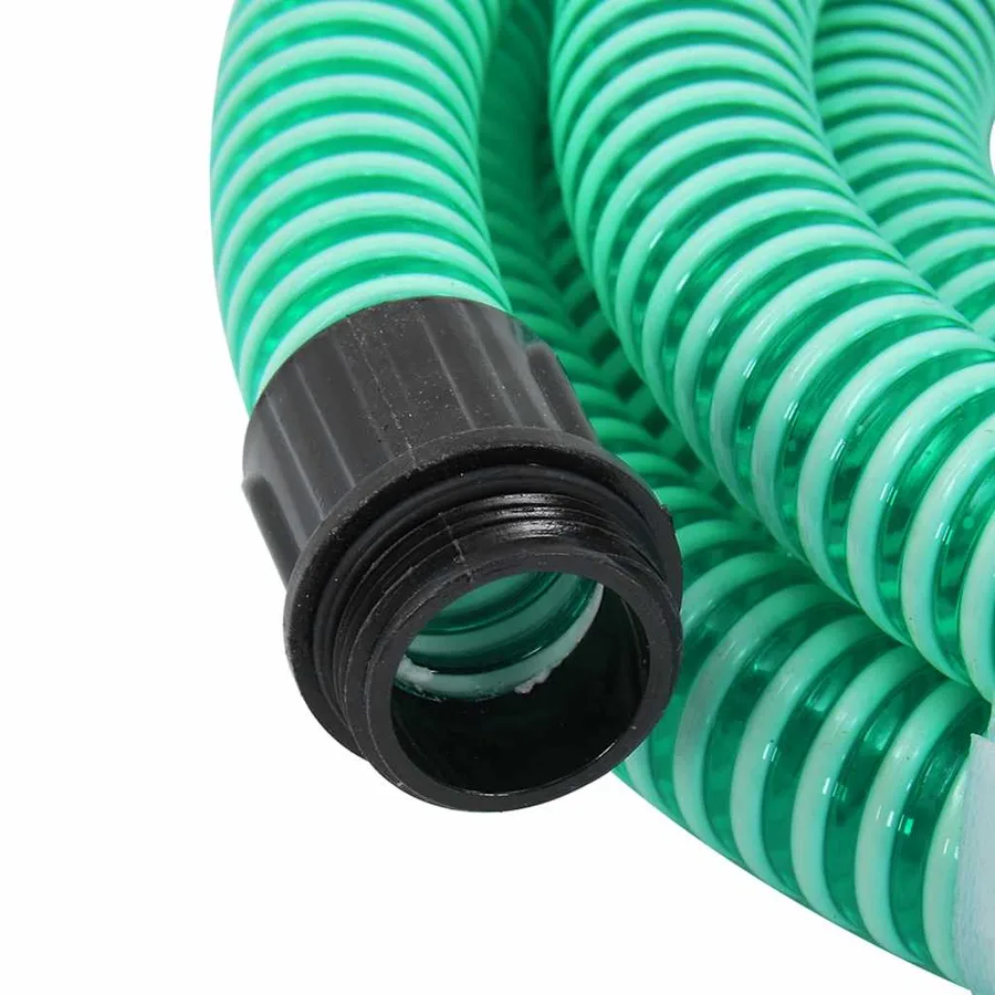 Tuyau d'aspiration avec raccords en laiton vert 1,1" 10 m PVC - 3