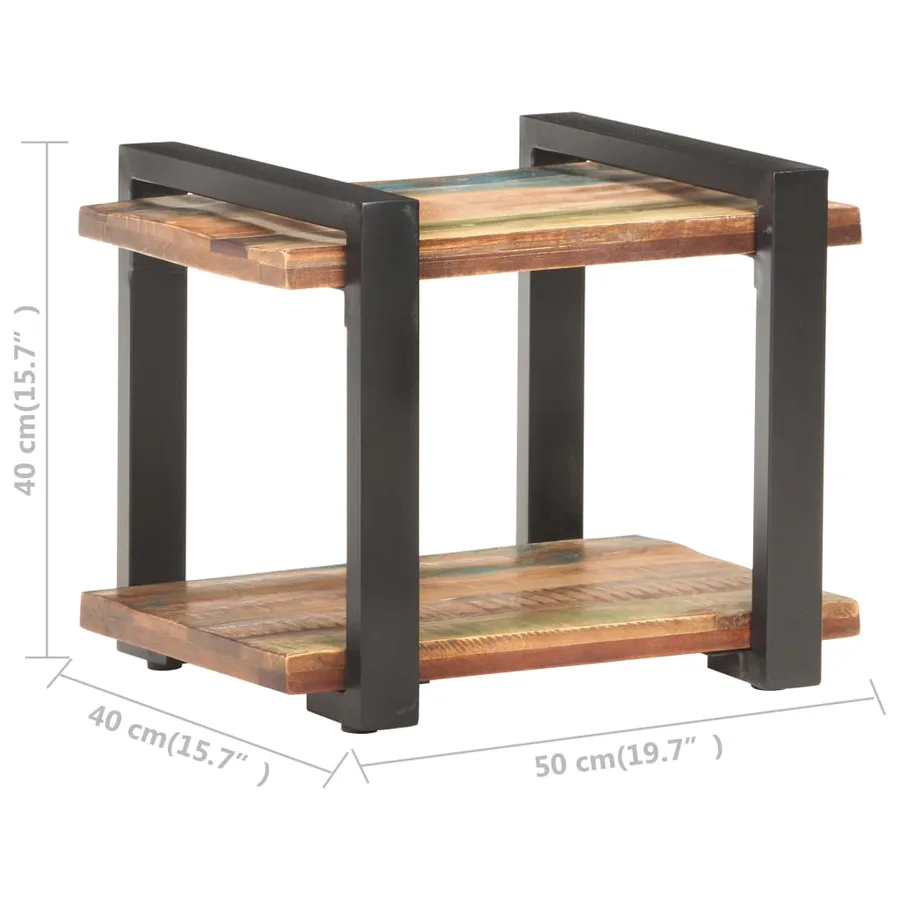 Table de chevet 50x40x40 cm Bois de récupération massif - 6