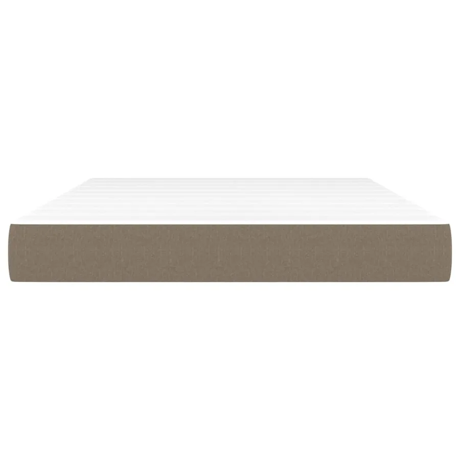 Matelas de lit à ressorts ensachés fermeté moyenne Taupe 140x200x20 cm Tissu - 4