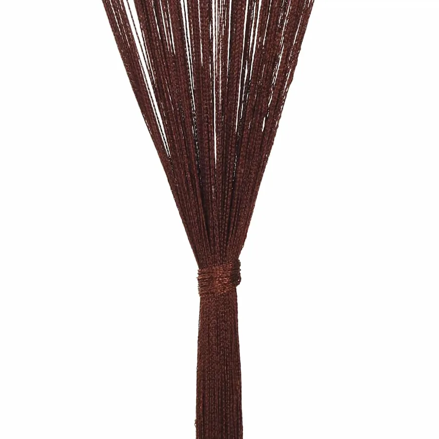 Rideau en fils 2 pcs 140 x 250 cm Marron - 7