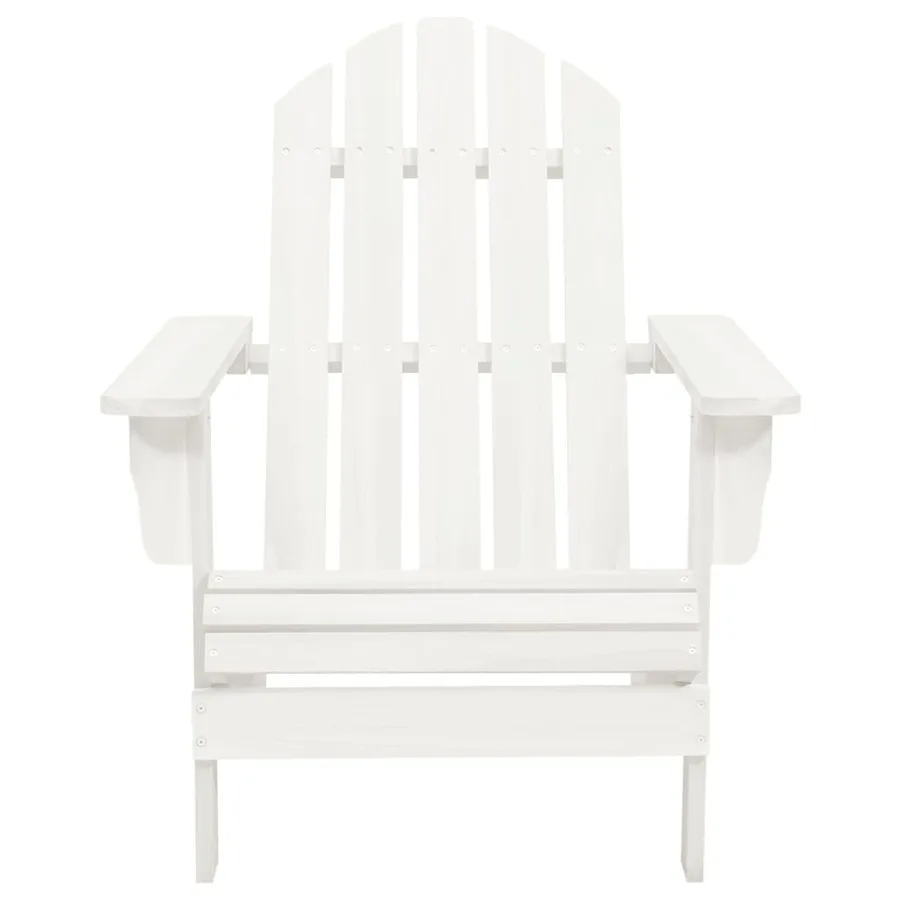 Chaise de jardin Adirondack avec pouf et table Sapin Blanc - 9