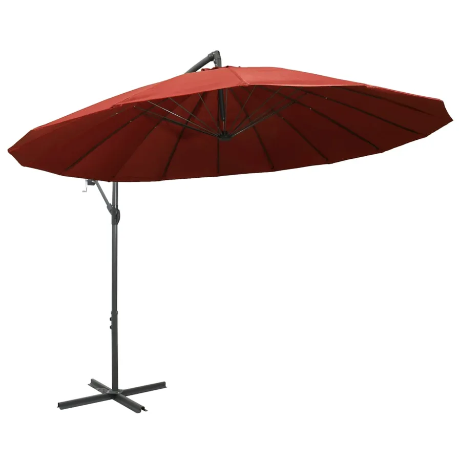 Parasol suspendu avec poteau terre cuite 3 m - 2