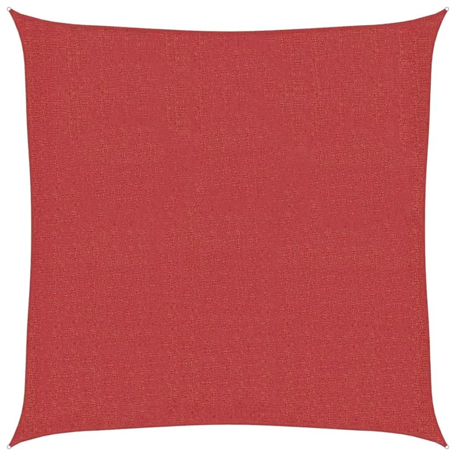 Voile d'ombrage 160 g/m² Rouge 2x2 m PEHD - 2