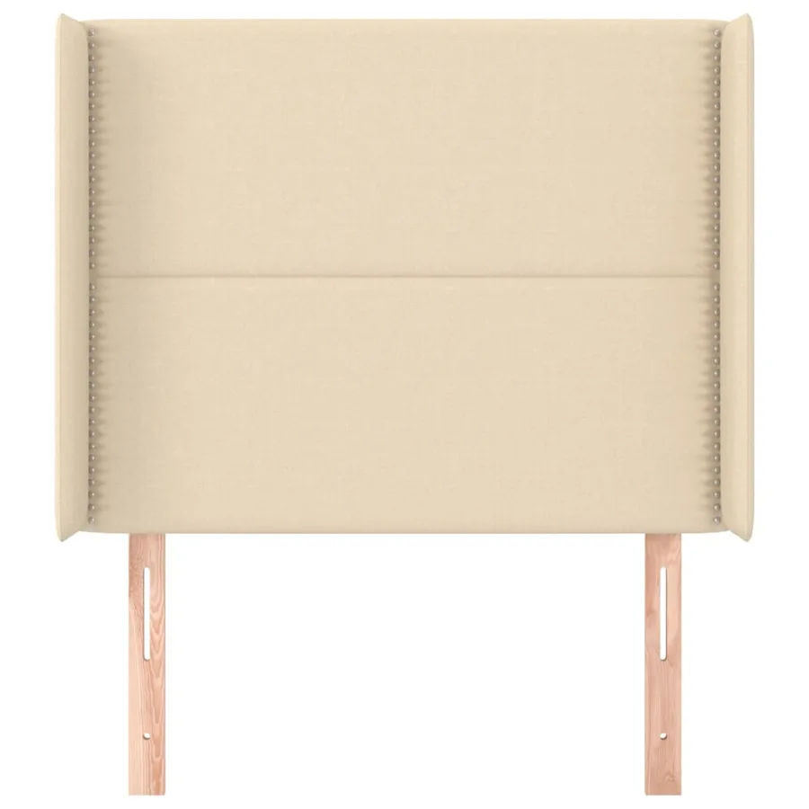 Tête de lit avec oreilles Crème 103x16x118/128 cm Tissu - 3