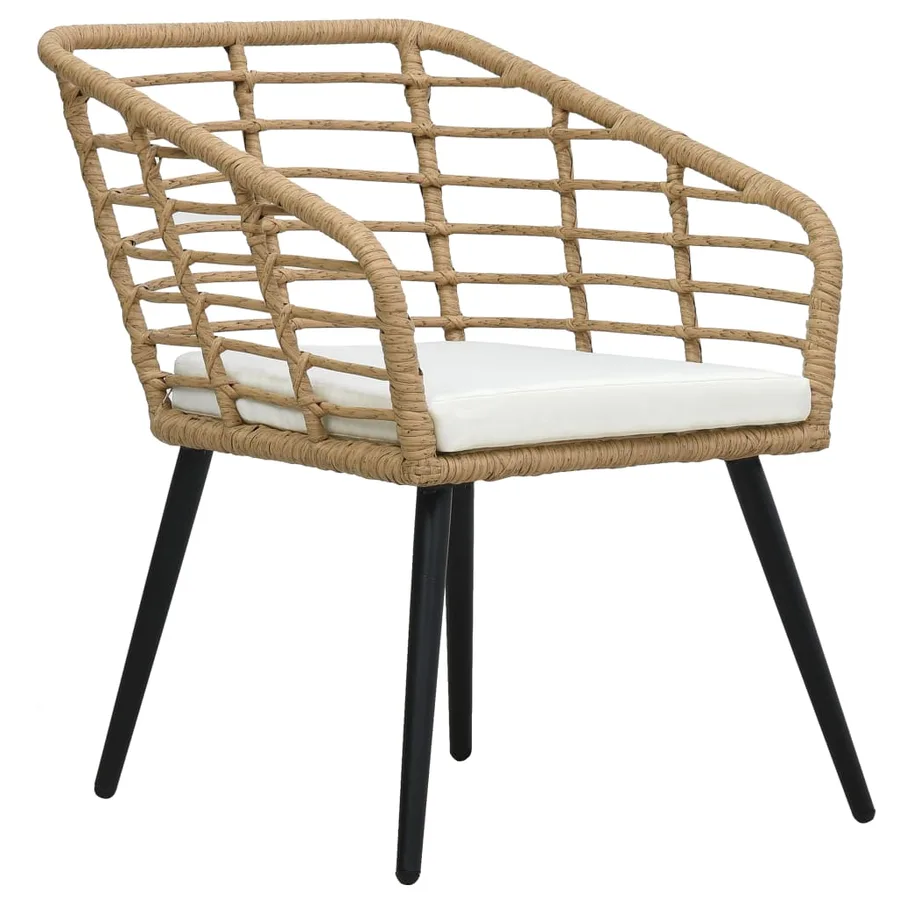 Chaises de jardin lot de 2 avec coussins Résine tressée Chêne - 2