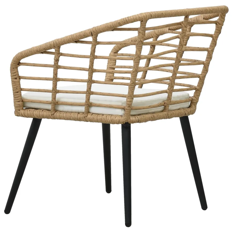 Chaises de jardin lot de 2 avec coussins Résine tressée Chêne - 5
