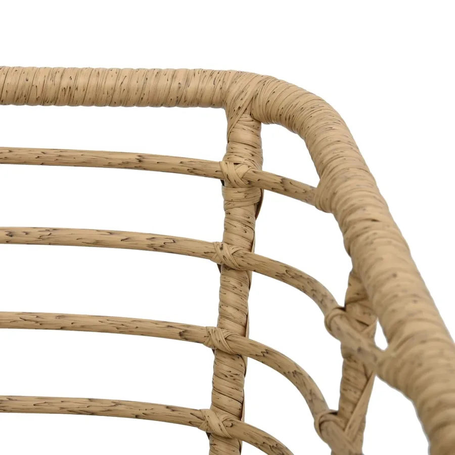 Chaises de jardin lot de 2 avec coussins Résine tressée Chêne - 6