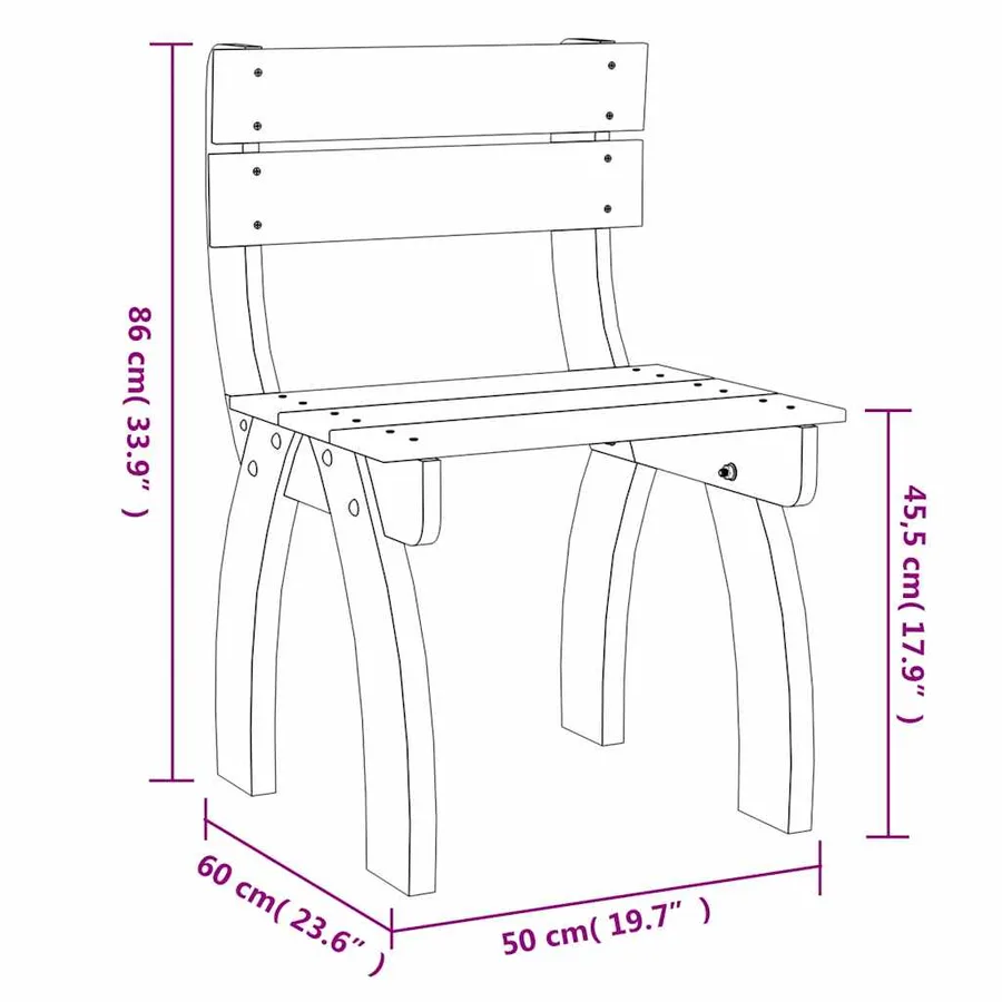 Chaise de jardin Bois de pin imprégné - 5