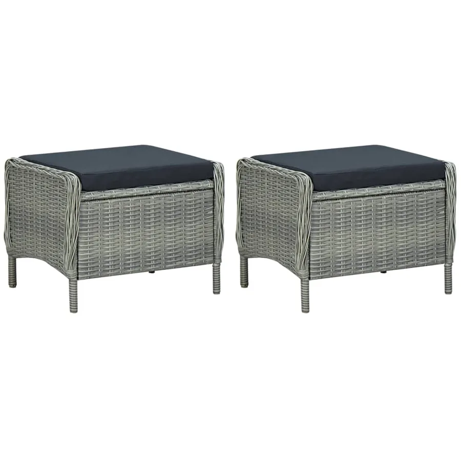 Ensemble à manger de jardin 7 pcs Gris clair - 8