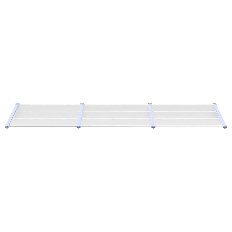 Auvent de porte Gris et transparent 297,5x90 cm Polycarbonate - 3