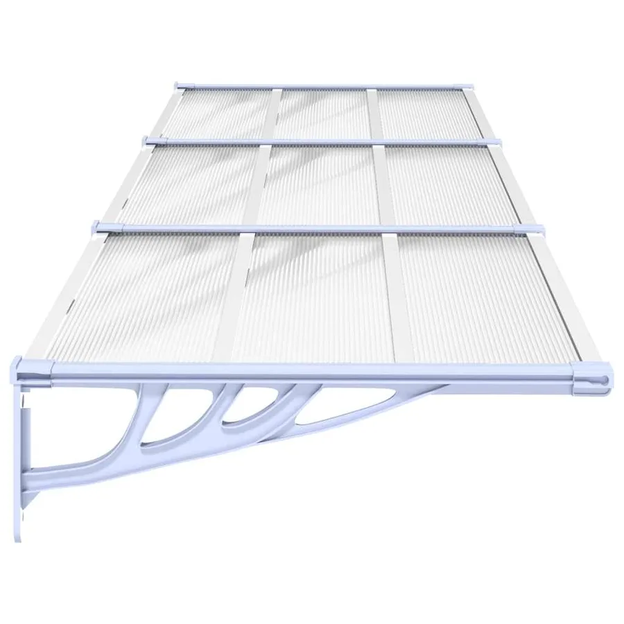 Auvent de porte Gris et transparent 297,5x90 cm Polycarbonate - 4