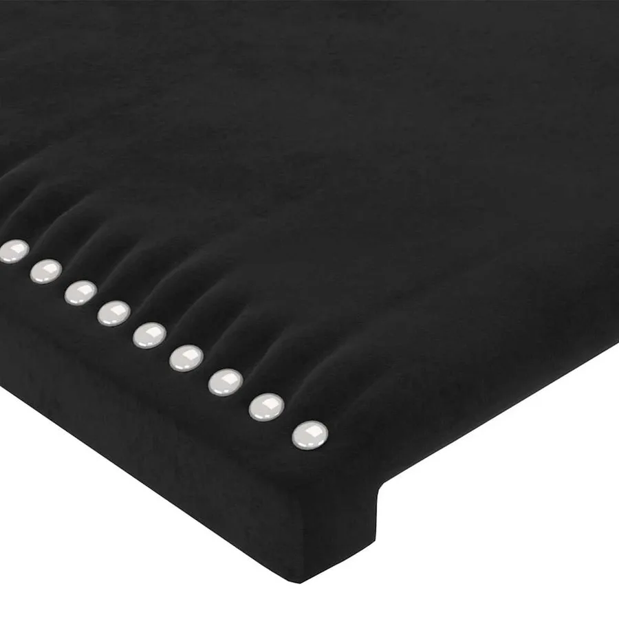 Tête de lit Noir 100x5x78/88 cm Velours - 4