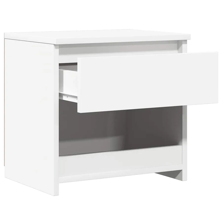 Table de chevet Blanc 40x30x39 cm Bois d'ingénierie - 8