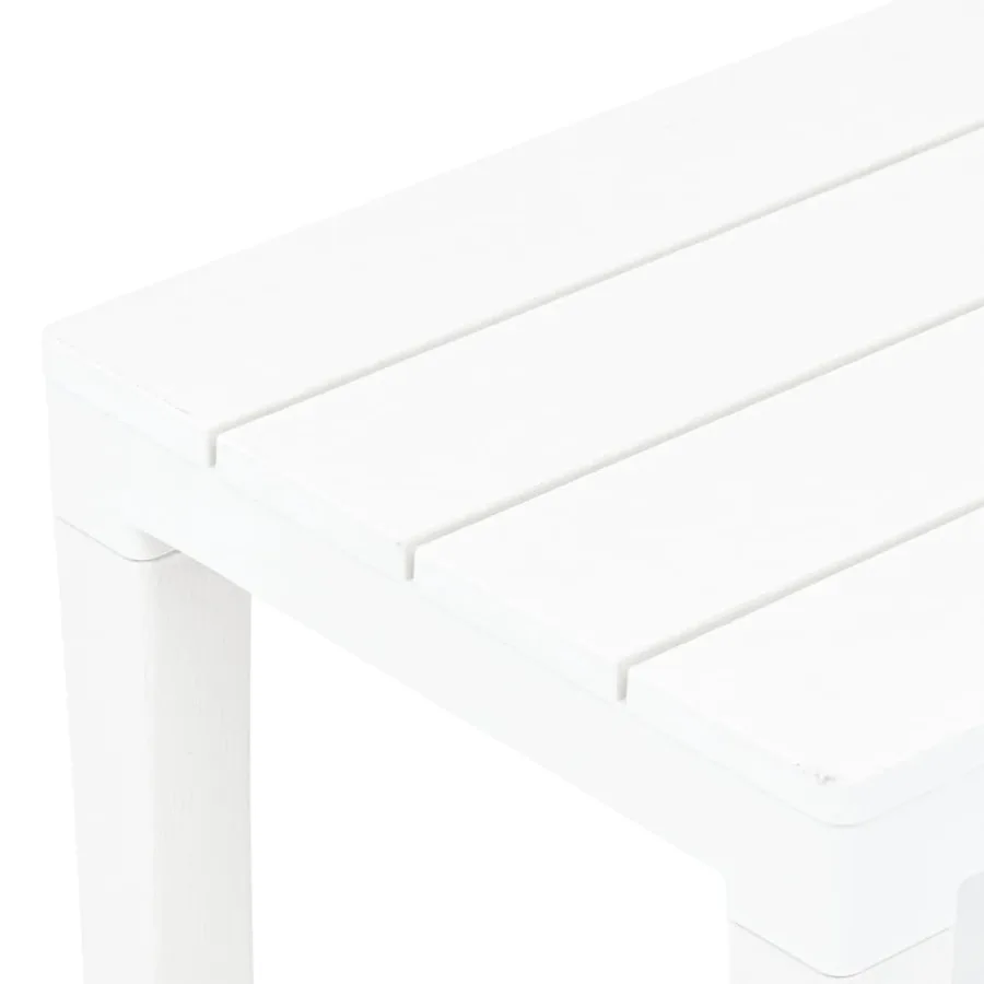 Bancs de jardin lot de 2 Blanc Plastique - 5