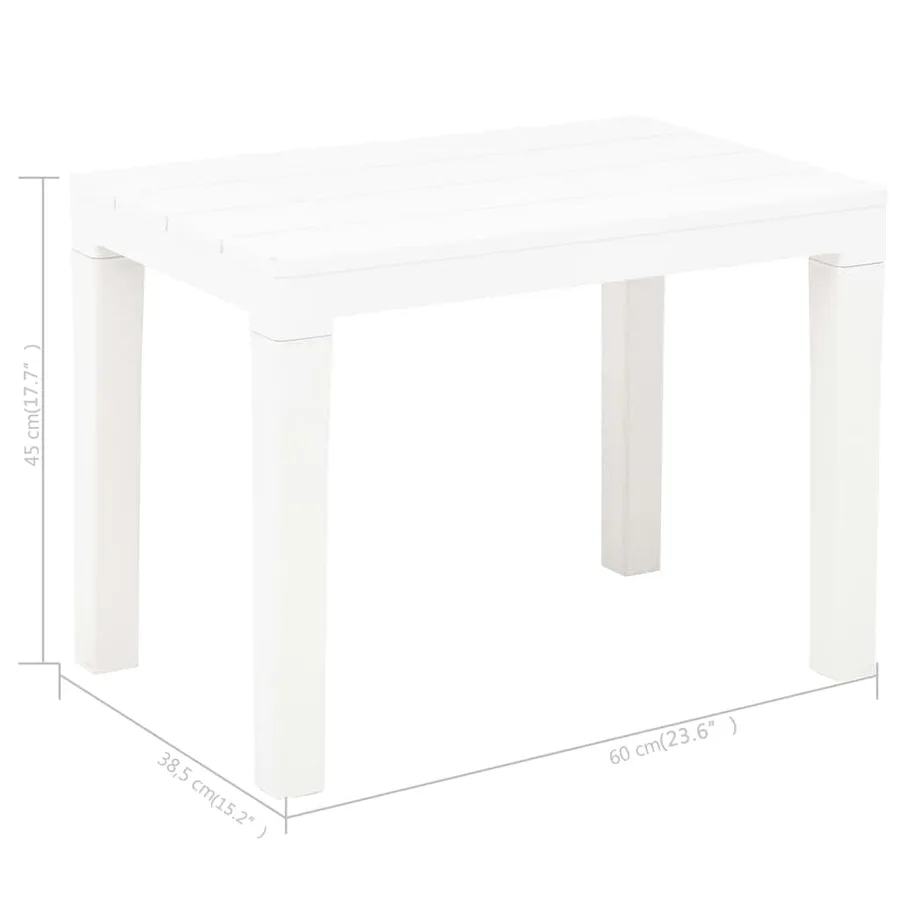 Bancs de jardin lot de 2 Blanc Plastique - 6
