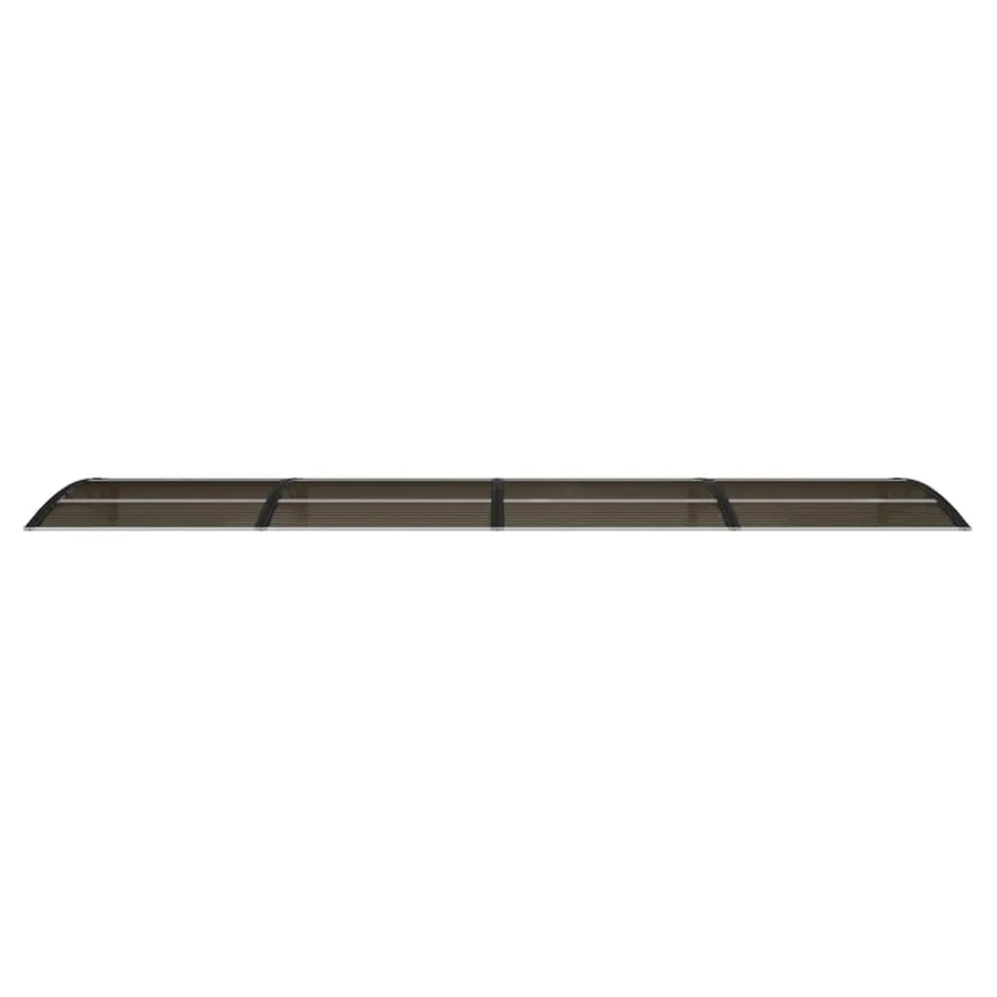 Auvent de porte noir 400 x 100 cm en polycarbonate - 4